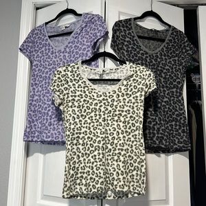 Banana Republic Bundle - All 3 Shirts - All Size M - Various Leopard Prints